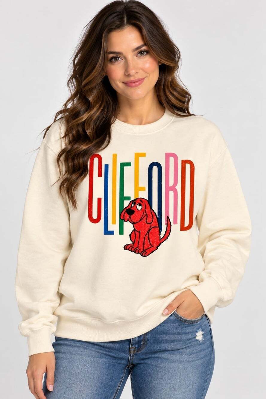URBAN OUTFITTERS Clifford The Red Dog Sweatshirt 1X NWT Desert Dreamer New T36